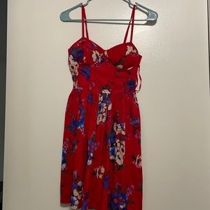 Red Floral Dress (never worn)